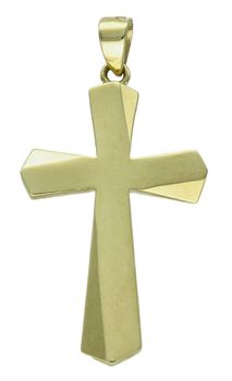 Złota zawieszka krzyż 375 gładki ZA 4221 375.  Krzyżyk będzie wspaniałą pamiątką i prezentem na takie okazje jak chrzest, bierzmowanie czy pierwsza komunia. Złoty krzyżyk na prezent. Biżuteria sakralna..jpg